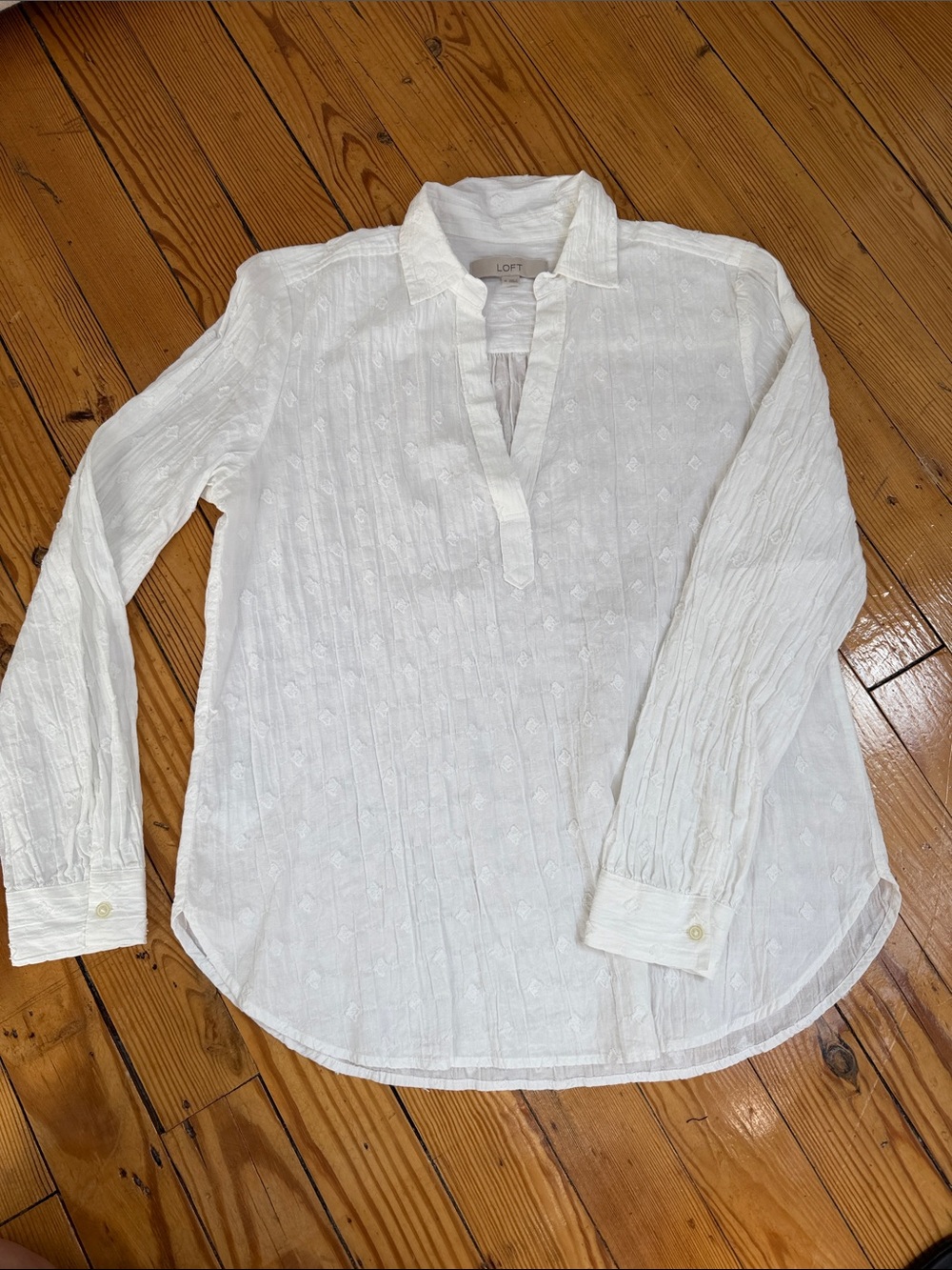 LOFT White Shirt M or L